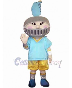 Flat-Headed Knight Boy Mascot Costume 