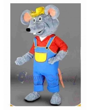 Mouse in Salopettes Mascot Costume