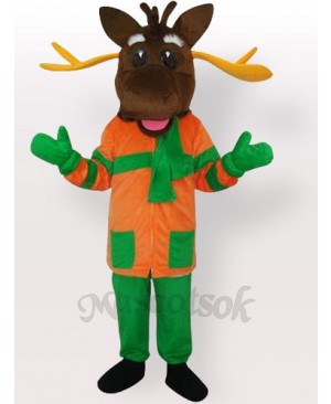 Christmas Merry Moose Mascot Adult Costume