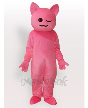 Pinky Cartoon Cat Adult Mascot Costume