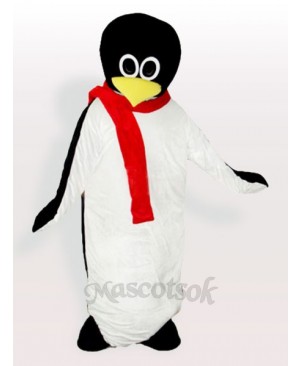 Baby Penguin with Red Scarf Adult Mascot Costume
