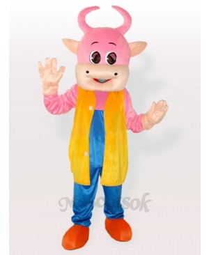 Adorable Pinky Cow Adult Mascot Costume