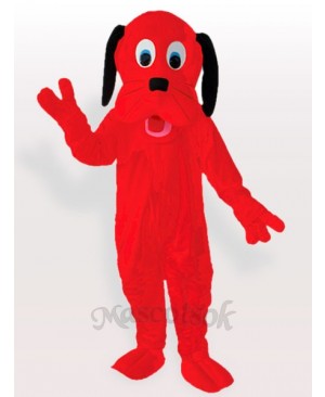 Fire Red Dog Adult Mascot Costume