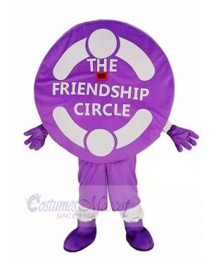 Realistic New Friendly Purple Friendship Circle Mascot Costume Cartoon