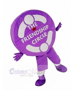 Realistic New Friendly Purple Friendship Circle Mascot Costume Cartoon