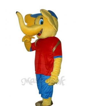 Yellow Elephant Mascot Adult Costume