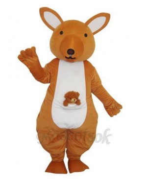 Yellow Kangaroo Mascot Adult Costume