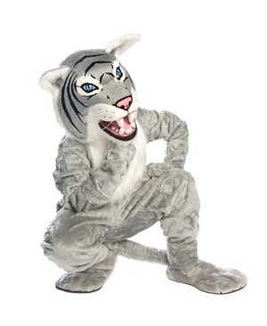 Adult Gray Wildcat Mascot Costume