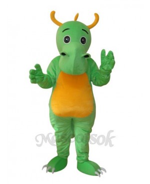 Big Nose Horned Green Dinosaur Mascot Adult Costume