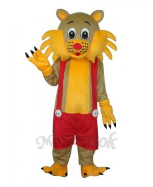 Yellow Face Cat Adult Mascot Costume