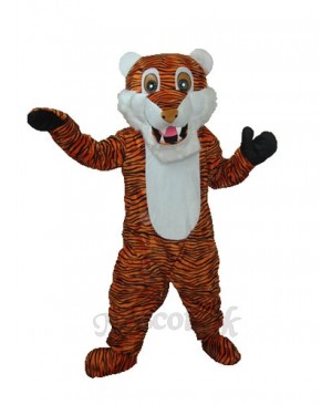 Reddish Brown Stripe Tiger Adult Mascot Costume