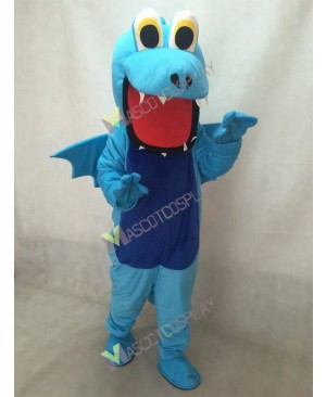 Dark Blue Belly Thorn Dragon Mascot Costume