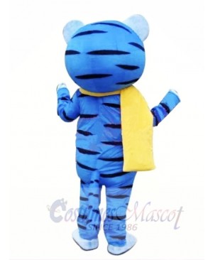 Blue Tiger Mascot Costume Free Shipping 