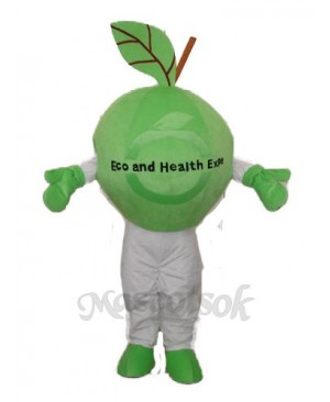 Green Apple Mascot Adult Costume