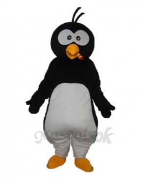 Pipe Black Penguin Mascot Adult Costume