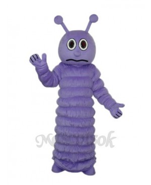 Purple Worm Mascot Adult Costume