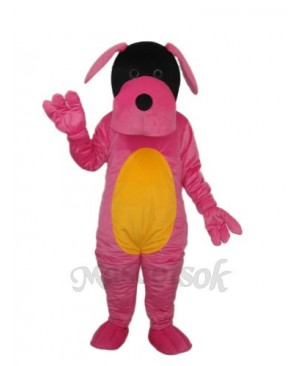Pink Dog Mascot Adult Costume