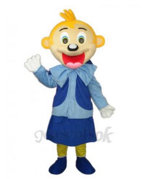 Smart Yellow Head Monkey Mascot Adult Costume