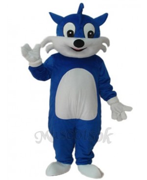 Blue Cat Mascot Adult Costume