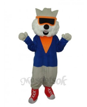 Cat Wear Glasses Mascot Adult Costume