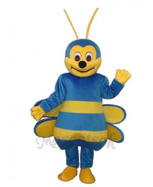 Blue Bee Mascot Adult Costume