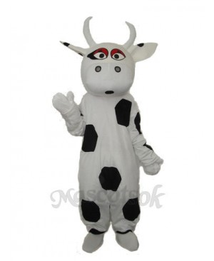 Big Black Dot Cow Mascot Adult Costume