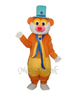 Flower Hat Rat Mascot Adult Costume