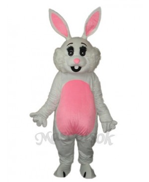 Easter Pink Ears Rabbit Mascot Adult Costume