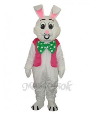 Easter Pink Vest Rabbit Mascot Adult Costume