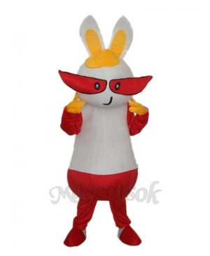 Easter Yellow Hat Rabbit Mascot Adult Costume