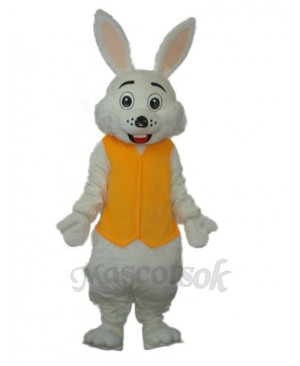 Easter Yellow Vest Rabbit Mascot Adult Costume