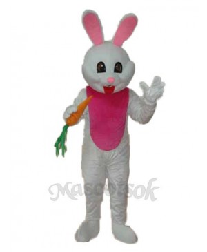 Easter Bunny with Carrot Mascot Adult Costume