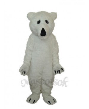 Long Wool Polar Bear Mascot Adult Costume