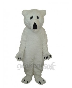 Long Wool Polar Bear Mascot Adult Costume