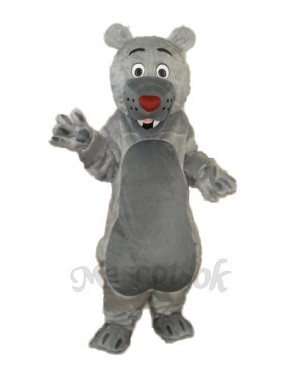 Long-haired Gray-mouth Bear Mascot Adult Costume