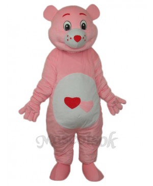 Bear with Red Heart Mascot Adult Costume