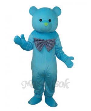 Happy Blue Bear Mascot Adult Costume