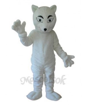 White Fox Mascot Adult Costume