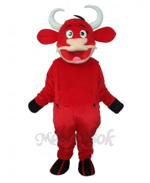 2nd Version Red Cow Mascot Adult Costume