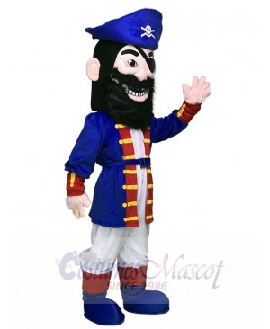 New Redbeard Pirate in Blue Mascot Costume