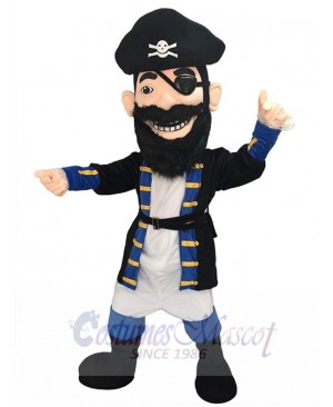 Custom Color Redbeard Pirate Royal Blue Mascot Costume