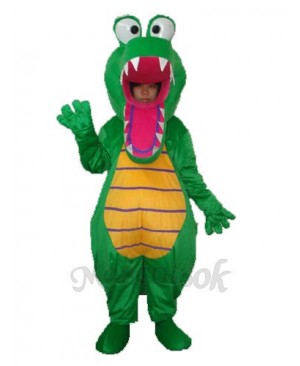 Open Mouth Crocodile Mascot Adult Costume