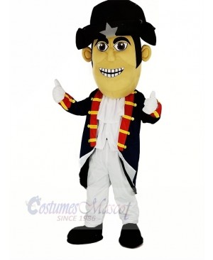 Patriot with Dark Blue Cloth Mascot Costume People