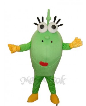 Big Green Eyes Monster Mascot Adult Costume