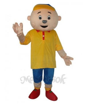 Yellow Boy Mascot Adult Costume