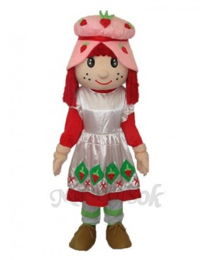 Strawberry Girl Mascot Adult Costume