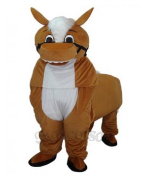 Small Brown Horse Mascot Adult Costume