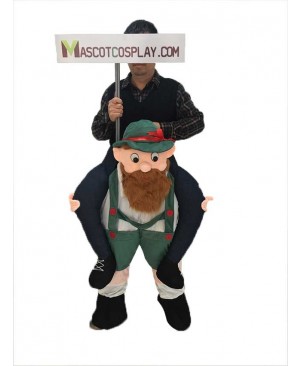 Piggy Back Carry Me Bavarian Beer Guy Ride Mascot Costume Fancy Dress