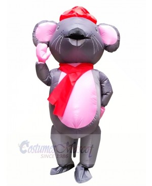 Mr. Mouse with Red Hat Inflatable Mascot Costumes Cartoon