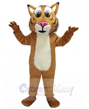 Fierce New Friendly Bobcat Mascot Costume